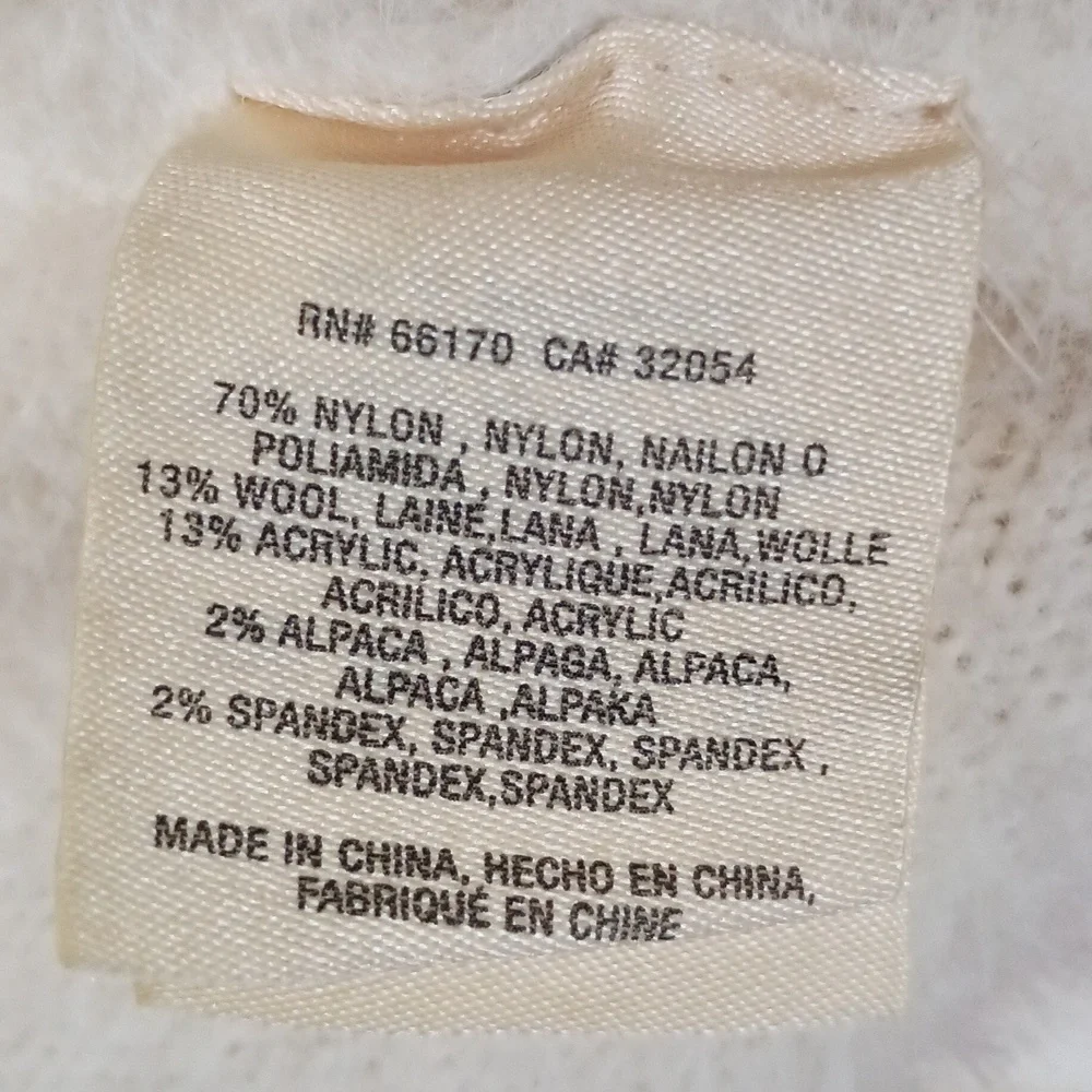 Anthropologie Sleeping On Snow open-front cardigan in cream medium VGUC - Picture 8 of 11